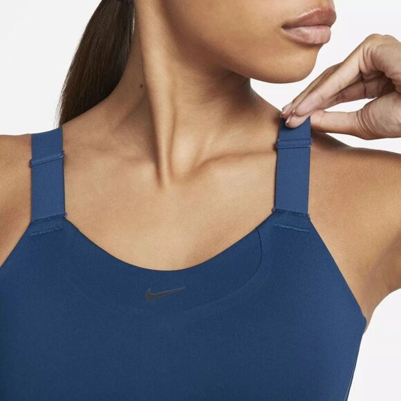 Nike Alpha 1X(C-E) Dri-FIT High-Support Padded Adjustable Sports Bra Blue - Picture 5 of 7